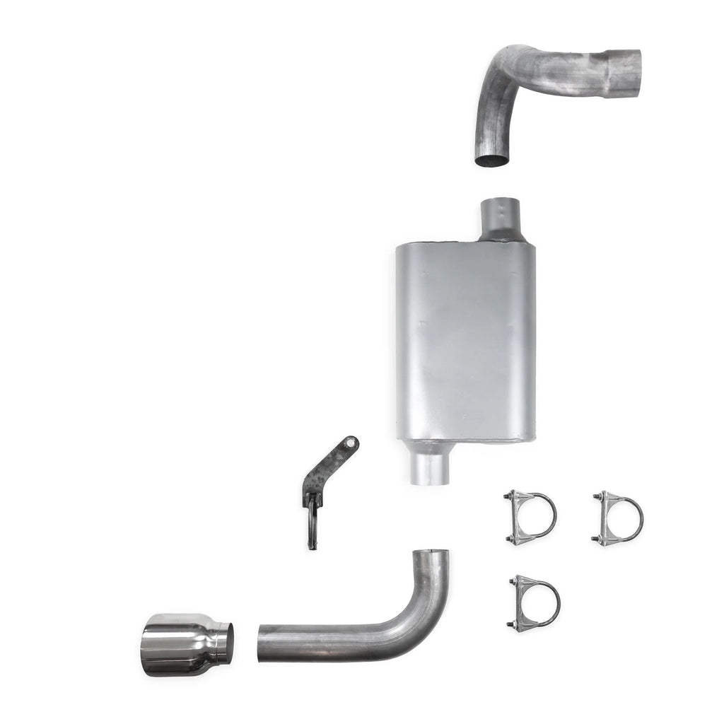 2.5" Single Exhaust Kit for Jeep Wrangler (2018–2025) - 2 Chamber, Double Wall Tip