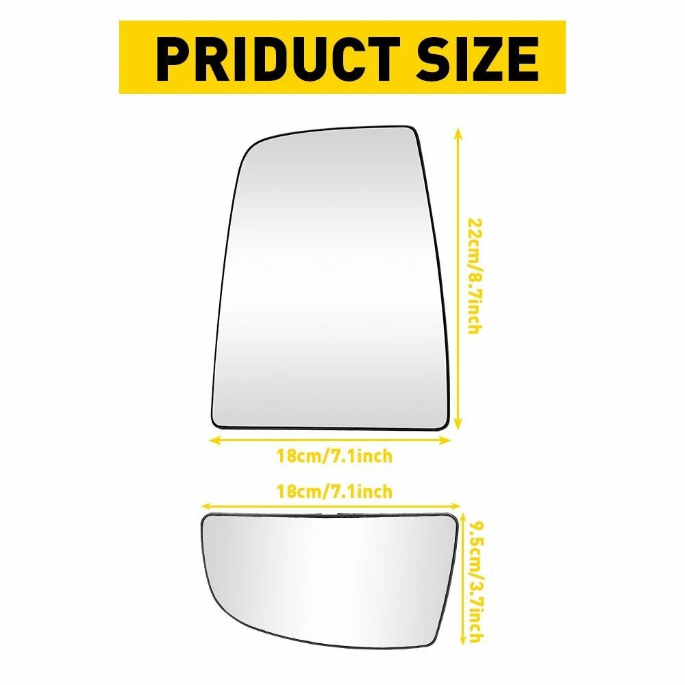 2X Heated Mirror Glass Upper Lower Left Side for Ford Transit-150 (2015–2022) EOJ