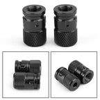 2pcs CNC Black Anti-Theft Tire Valve Stem Caps for Car Truck Bike Motorcycle
