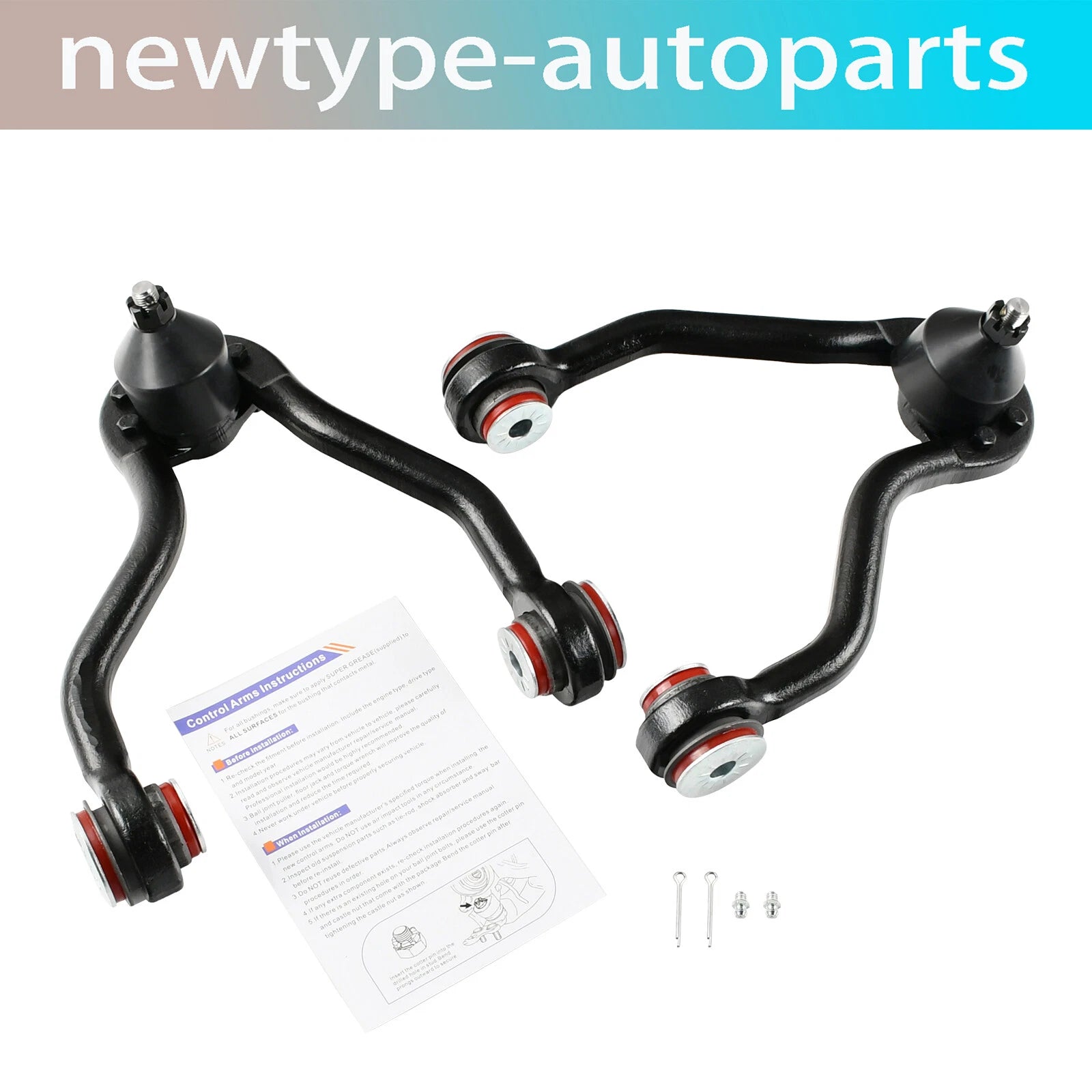 Front Upper Control Arms w/ Ball Joints for Chevy GMC K1500 K2500 (1999–2006)