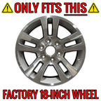 Wheel Skins Hub Caps Gloss Black 18 Inch for Chevy Silverado Tahoe (2014–2020)