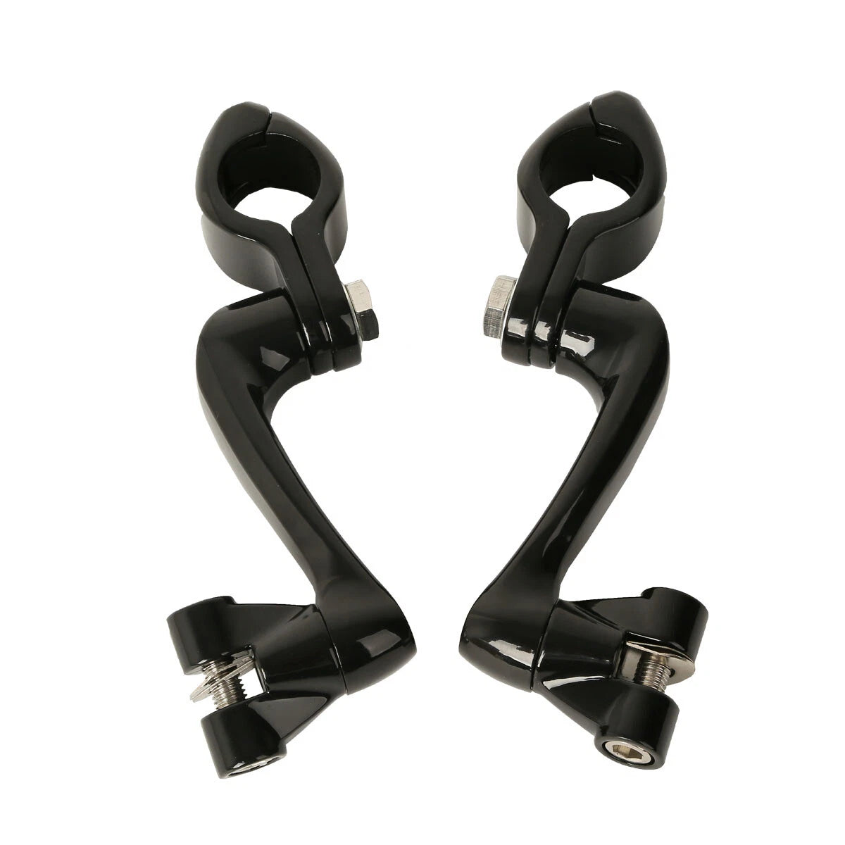 360 Adjustable Highway Foot Peg Mounting for Harley (Fits 1.25" 32mm Engine Guard)