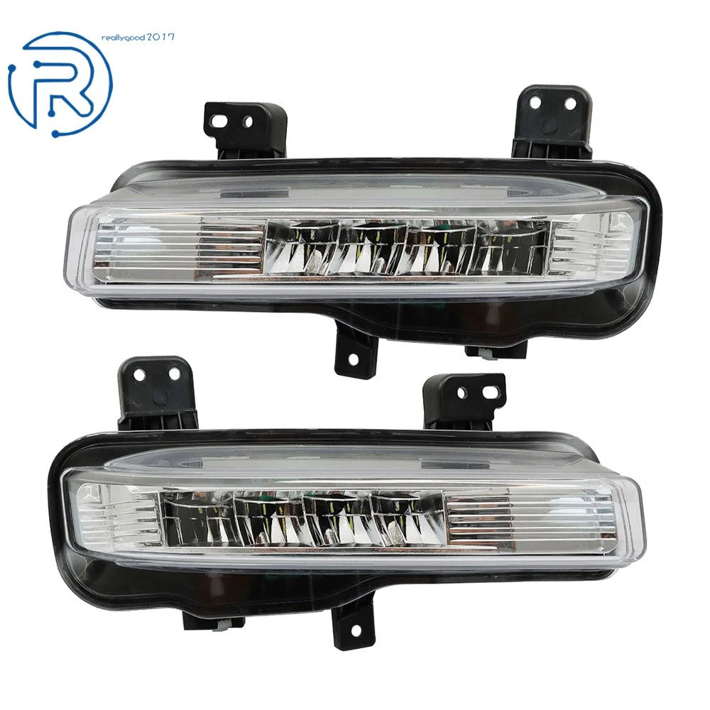 2X LED Fog Light Daytime Running Lamp with Bezel for Ford Explorer (2020-2021)