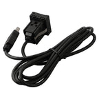 Dual USB Flush Mount Car Dash AUX & USB Port Panel for Easy Installation