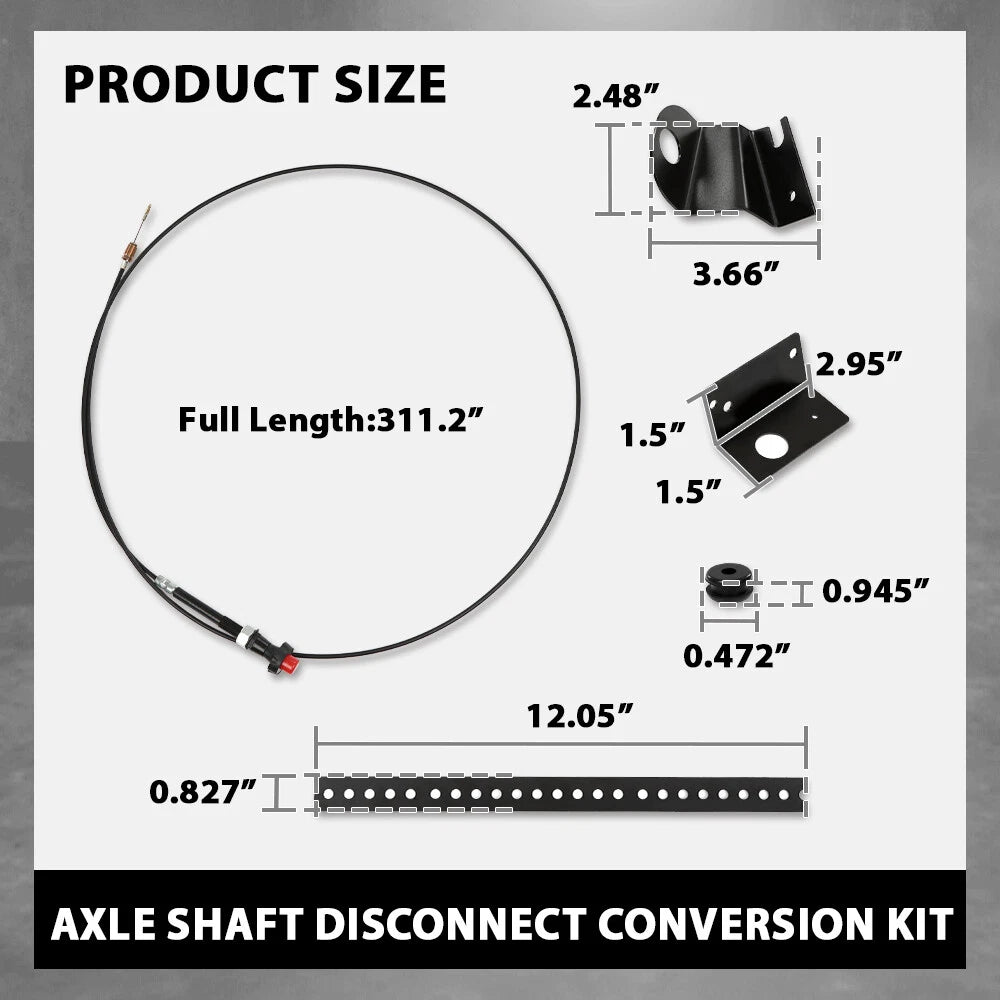 Axle Shaft Disconnect Conversion Kit for Chevy S10 GMC Jimmy Sonoma (1983–2003)