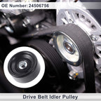 Drive Belt Idler Pulley for Chevrolet Silverado (2013–2021) No. 24506756 Black