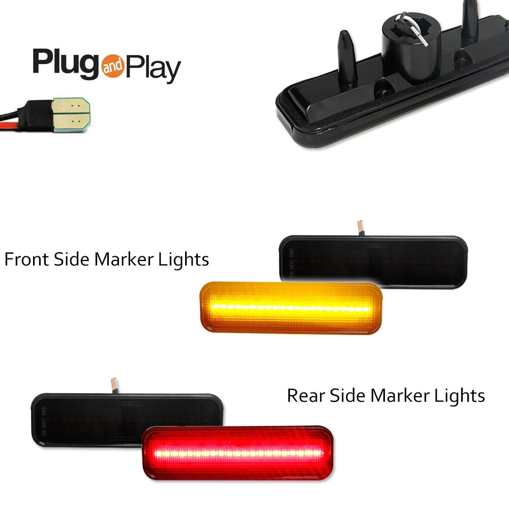 Smoked LED Side Marker Lights for Chevrolet Camaro (1970–1977)