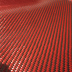 Carbon Fiber Fabric Twill for Automotive Use - Black Red Mixed