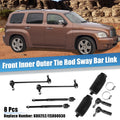 8 Pcs Front Inner Outer Tie Rod Sway Bar Link for Chevrolet Cobalt (2005–2010)