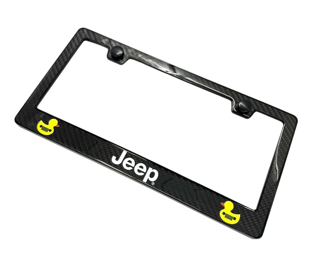 ABS Real Carbon Fiber License Plate Frame for Jeep Ducks (2007–2025)