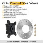Rear Left Wheel Hub w/Disc Rotor for Polaris Xpedition 425 (2002) #5131935 #5244882