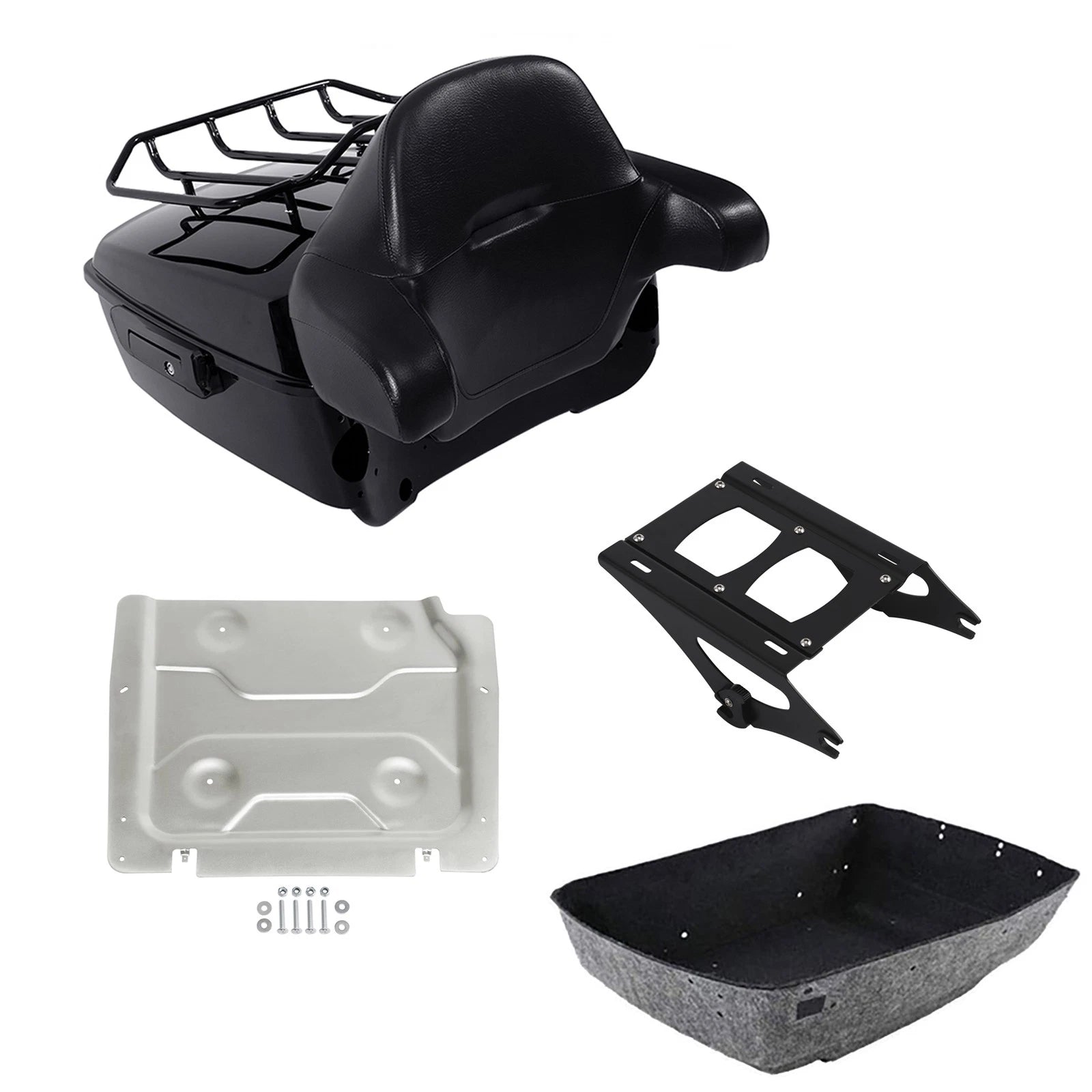 Trunk Luggage Backrest Mount Rack Plate for Harley Street Glide (2014–2026)