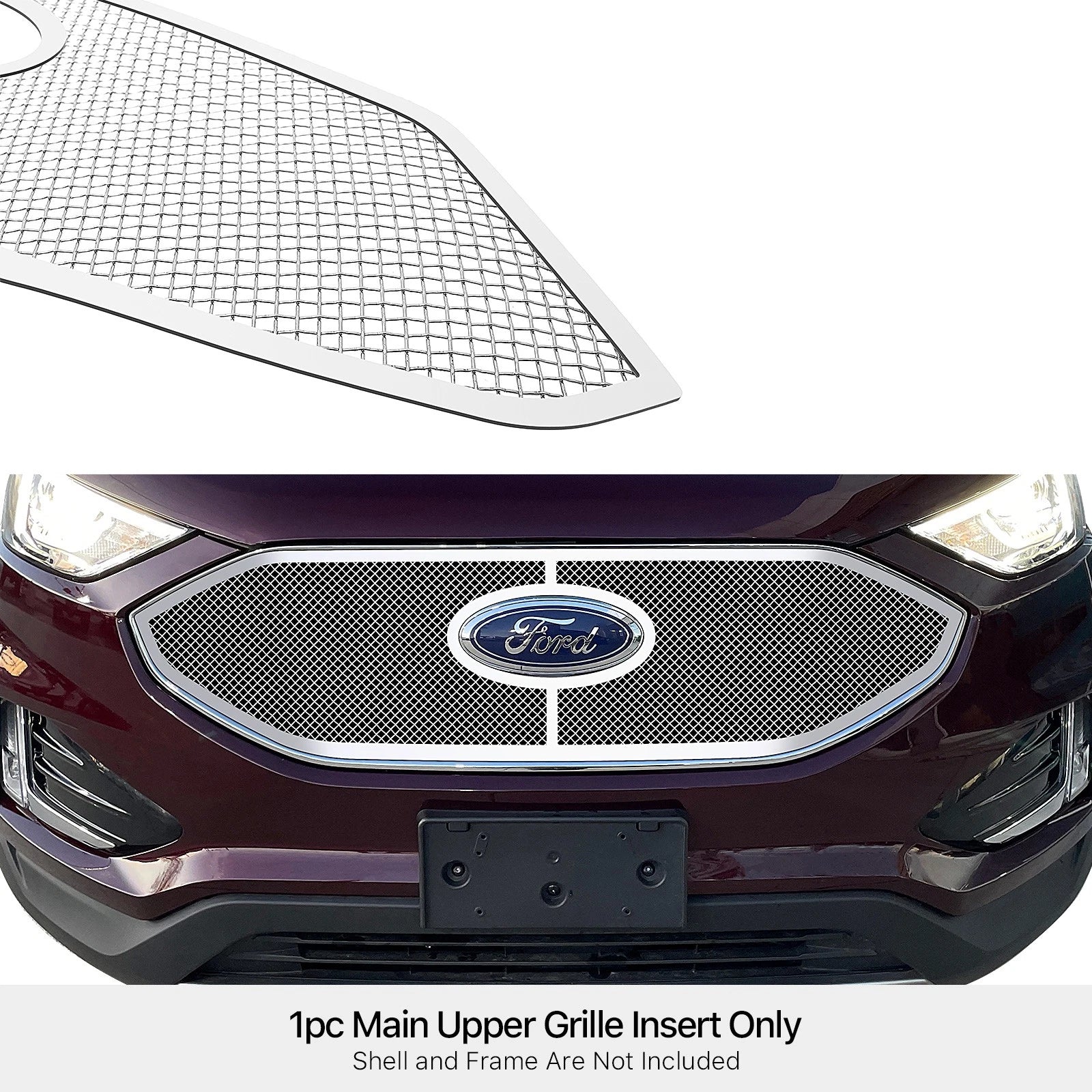 Stainless Chrome Mesh Grille Insert for Ford Edge (2019-2022)
