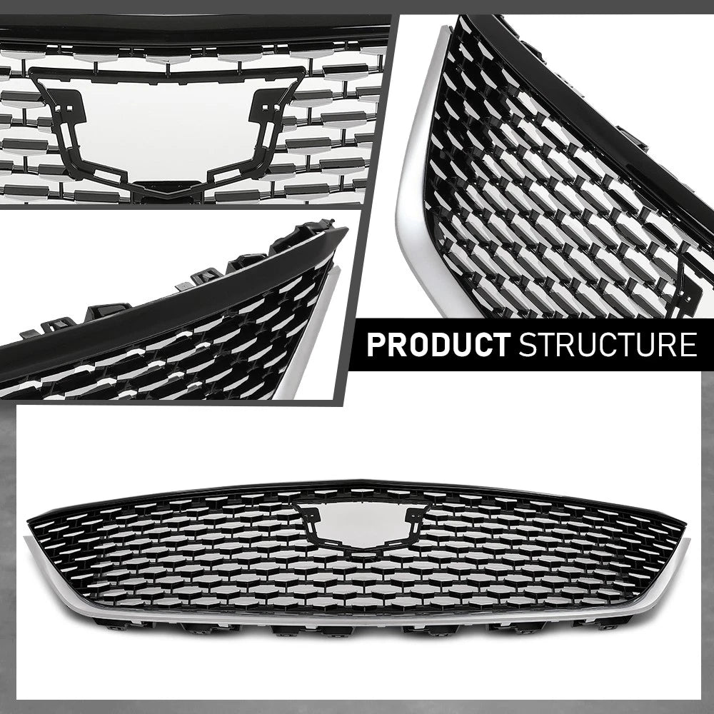Front Bumper Upper Grille for Cadillac CT5 (2020–2023) with Chrome Trim
