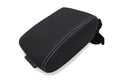 Leather Console Lid Armrest Cover for Honda CR-V (2017–2021) Pink Stitch