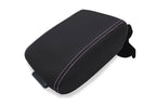 Leather Console Lid Armrest Cover for Honda CR-V (2017–2021) Pink Stitch