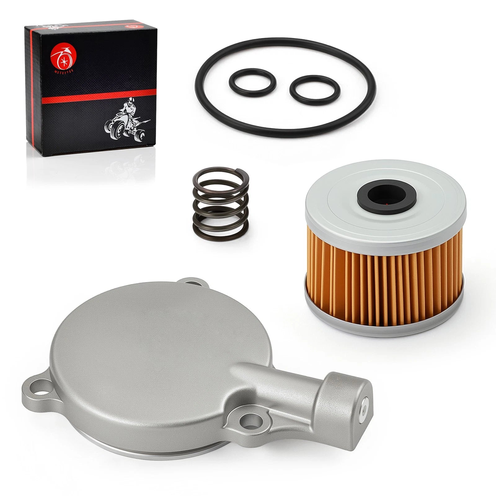 Oil Filter Cover w/ Spring O-Ring for Honda Rancher 350 TRX350TM (2000–2006)