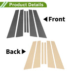 6 Pcs Door Pillar Window Trim for BMW 5-Series (2011–2017) Carbon Fiber Black