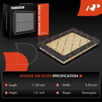 2X Engine Air Filter for Ford F-150 (2004–2008) F-250 F-350 Super Duty (2005–2007)