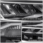 Right Headlight for Volkswagen Jetta (2019–2023) - Black Housing, Amber Corner