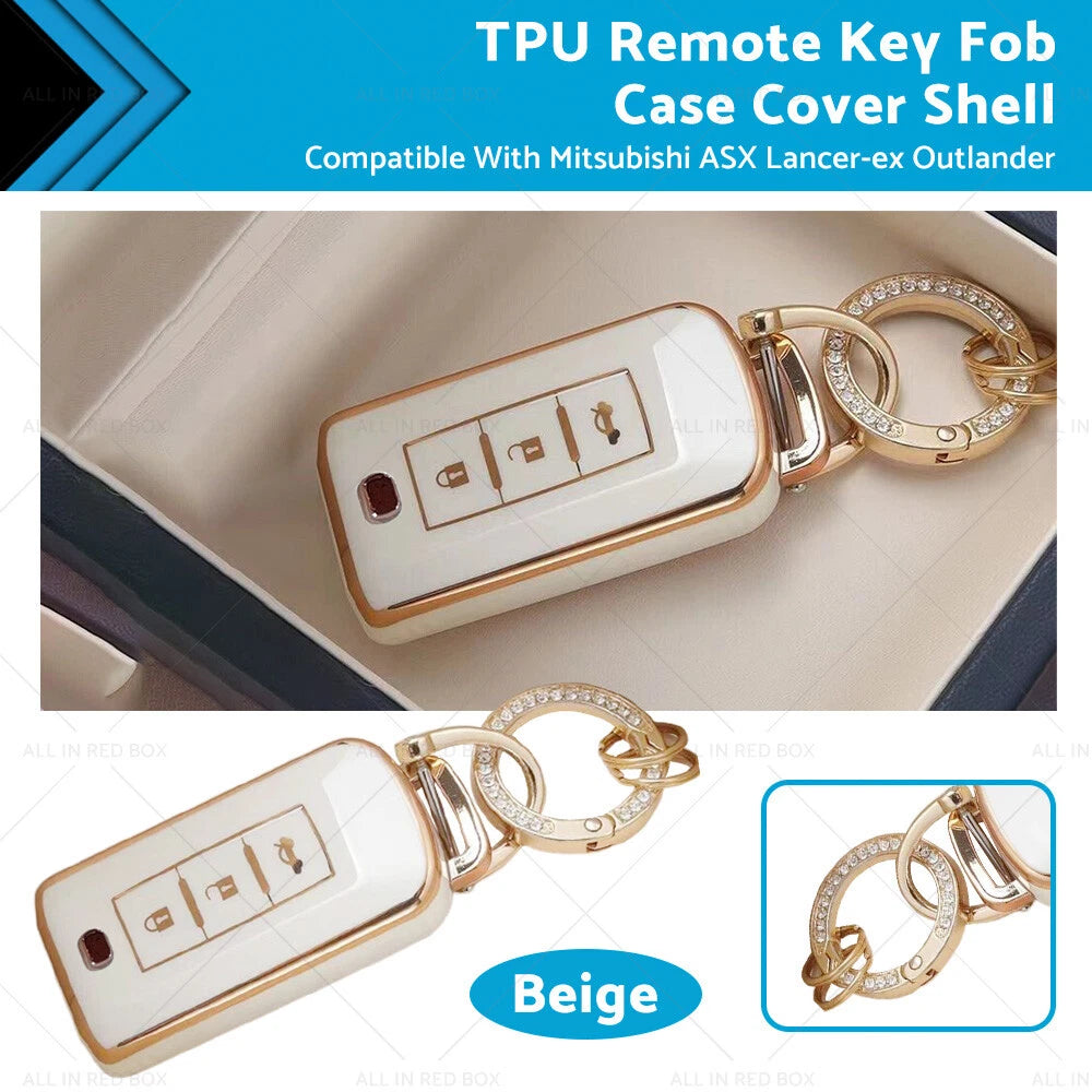 TPU Remote Key Fob Shell Cover for Mitsubishi ASX Lancer Outlander (2010–2023)