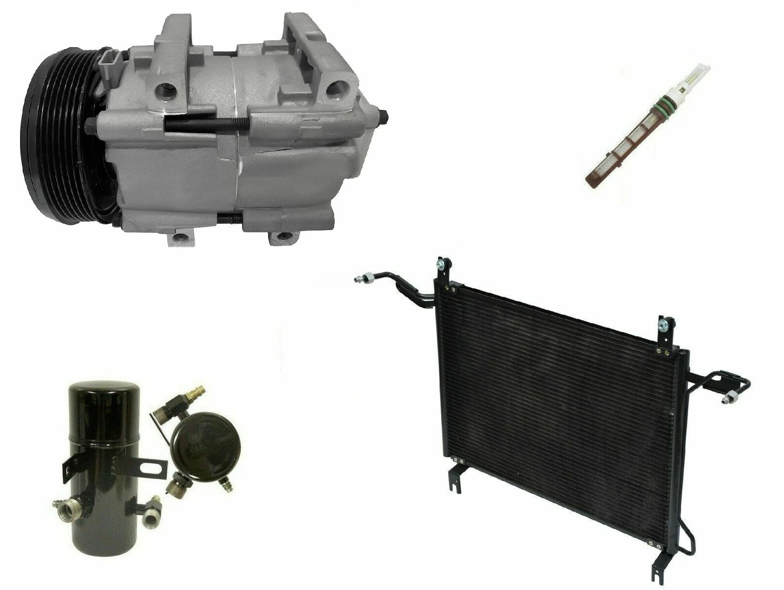AC Compressor Kit W Condenser for Ford F-350 5.8L 7.5L (1996–1997)