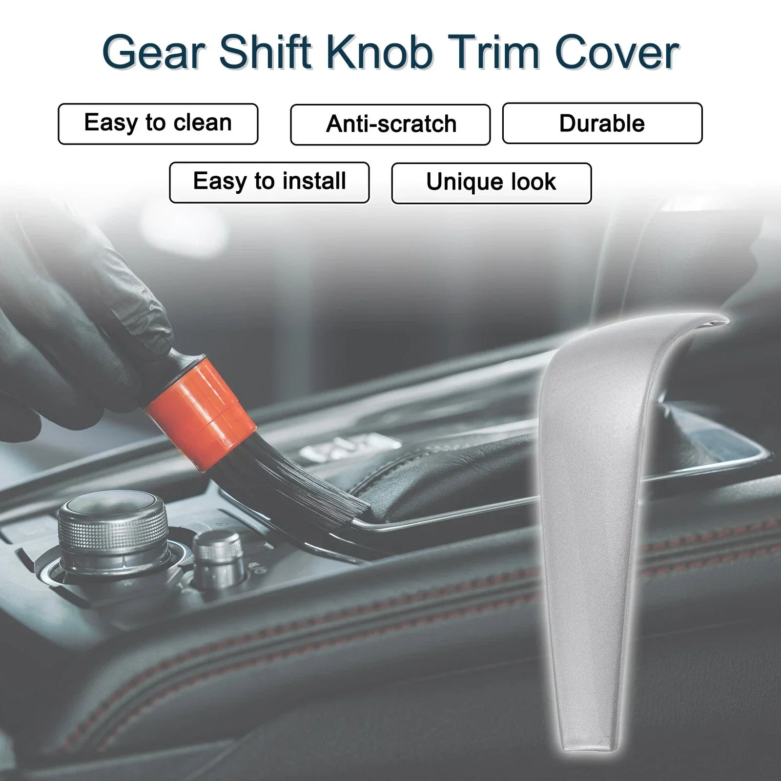 ABS Gear Shift Knob Cover Sticker for BMW 1 Series / 3 Series / Z4 / X1 (2005-2012)
