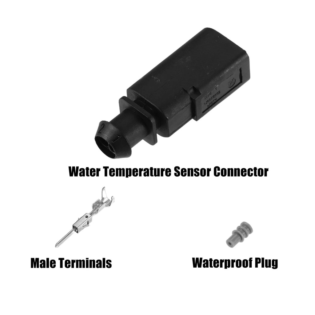 Set of Male Terminals Plug Water Temperature Sensor Connector for Audi A3 (2015–2020)