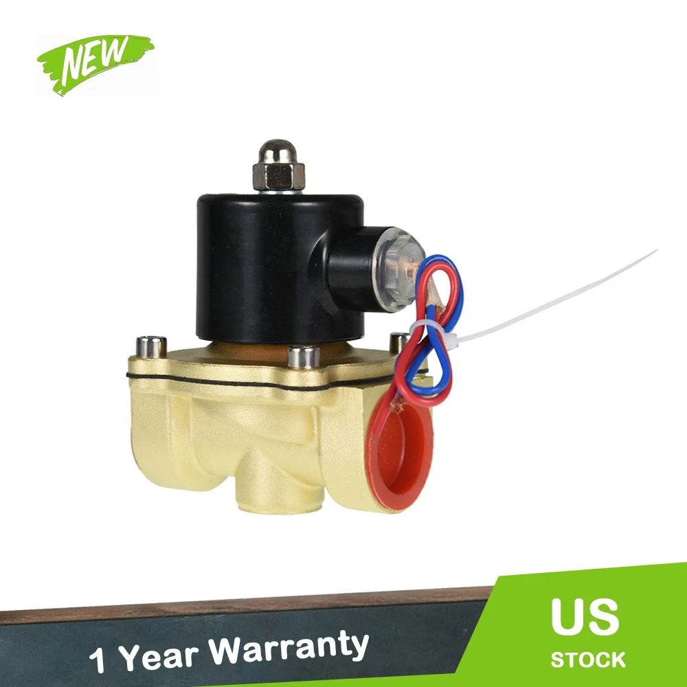 Electric Solenoid Valve for Water Air Gas (AC 110V 120V, 1" NPT)