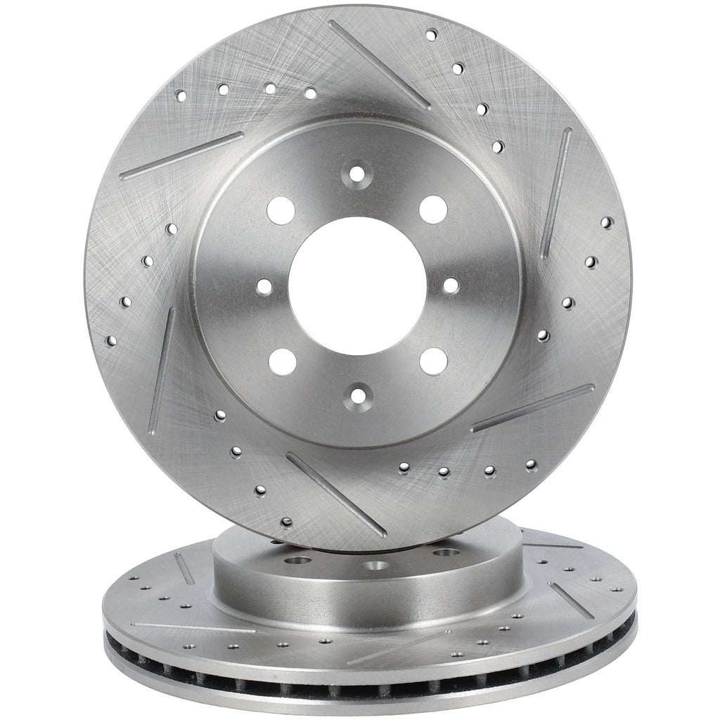 Drilled & Slotted Rotors & Ceramic Pads for Honda Civic (2004–2005)