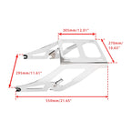 2X Detachable Tour Pack Mounting Rack Chrome for M8 Low Rider S/ST (2018–2025)