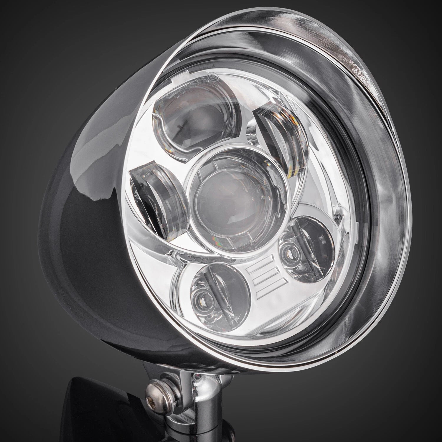 6" Chrome LED Bullet Headlight for Harley Honda Shadow (Custom)