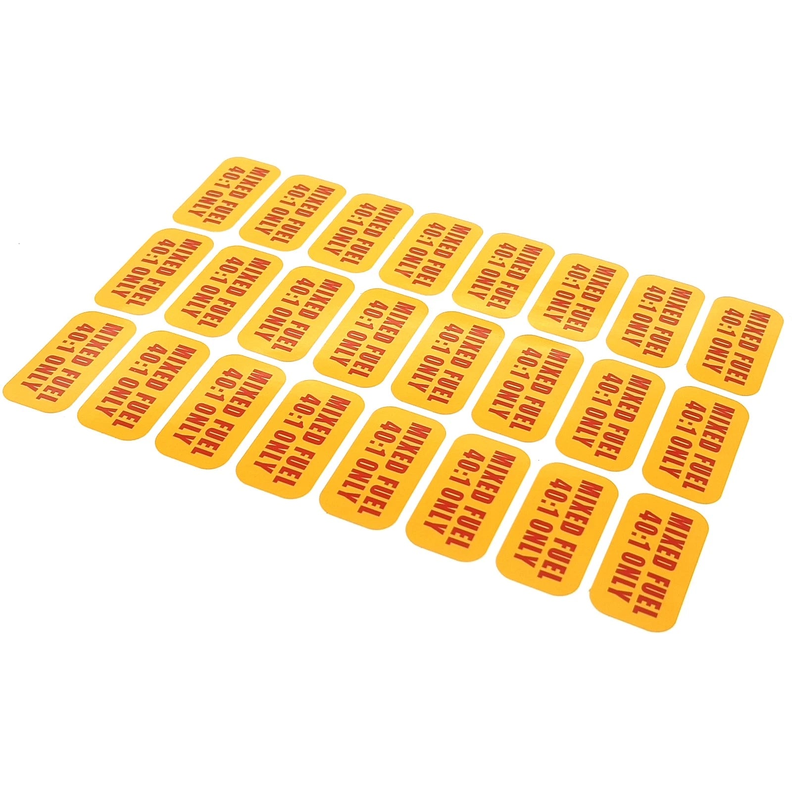 Mixed Fuel 40:1 Sticker for Commercial Use (Weather Proof)