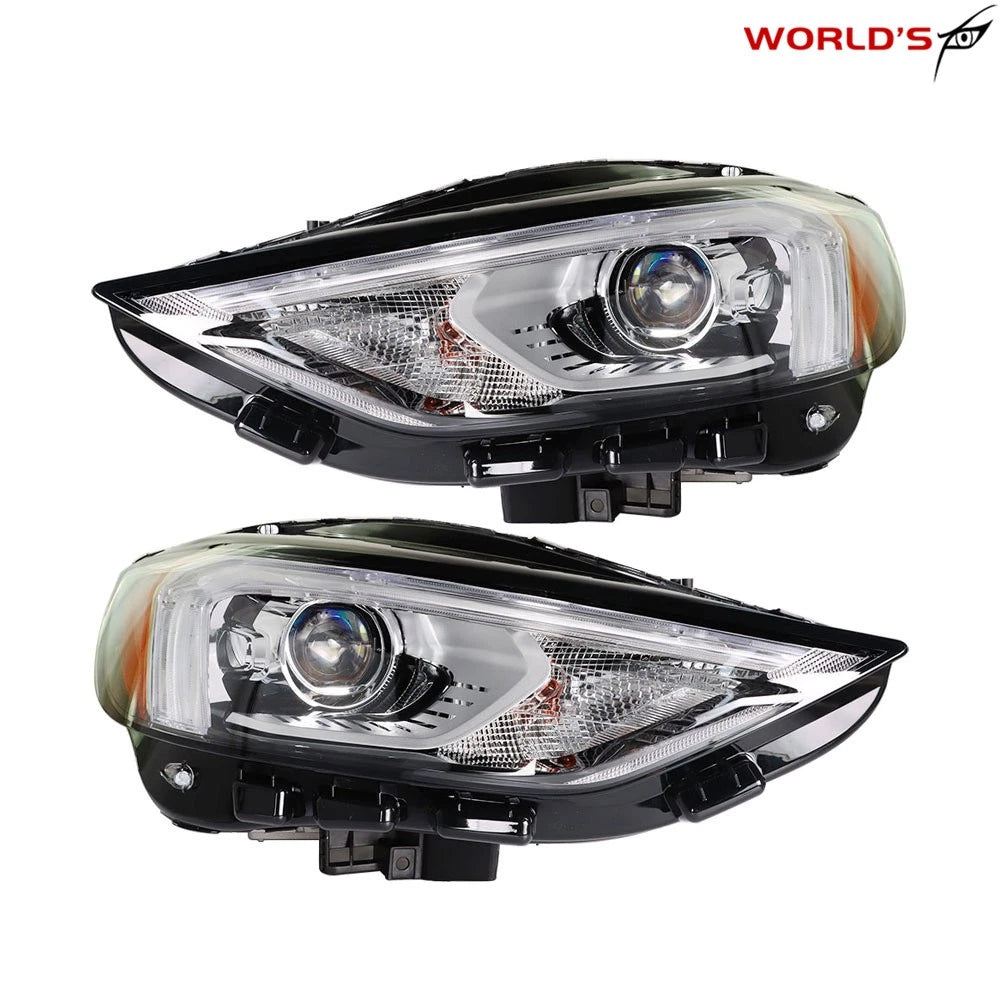 Set of 2 Full LED Headlights for Ford Edge (2019–2021) Black Housing
