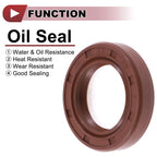 2X Oil Seal Rotary Shaft Seal FKM Rubber 22x35x7mm for Universal Applications