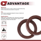2X Oil Seal Rotary Shaft Seal FKM Rubber 35x45x10mm for Various Models