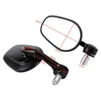 Pair 7/8" CNC Aluminium Bar End Mirrors for Triumph Street Triple (2006–2023)