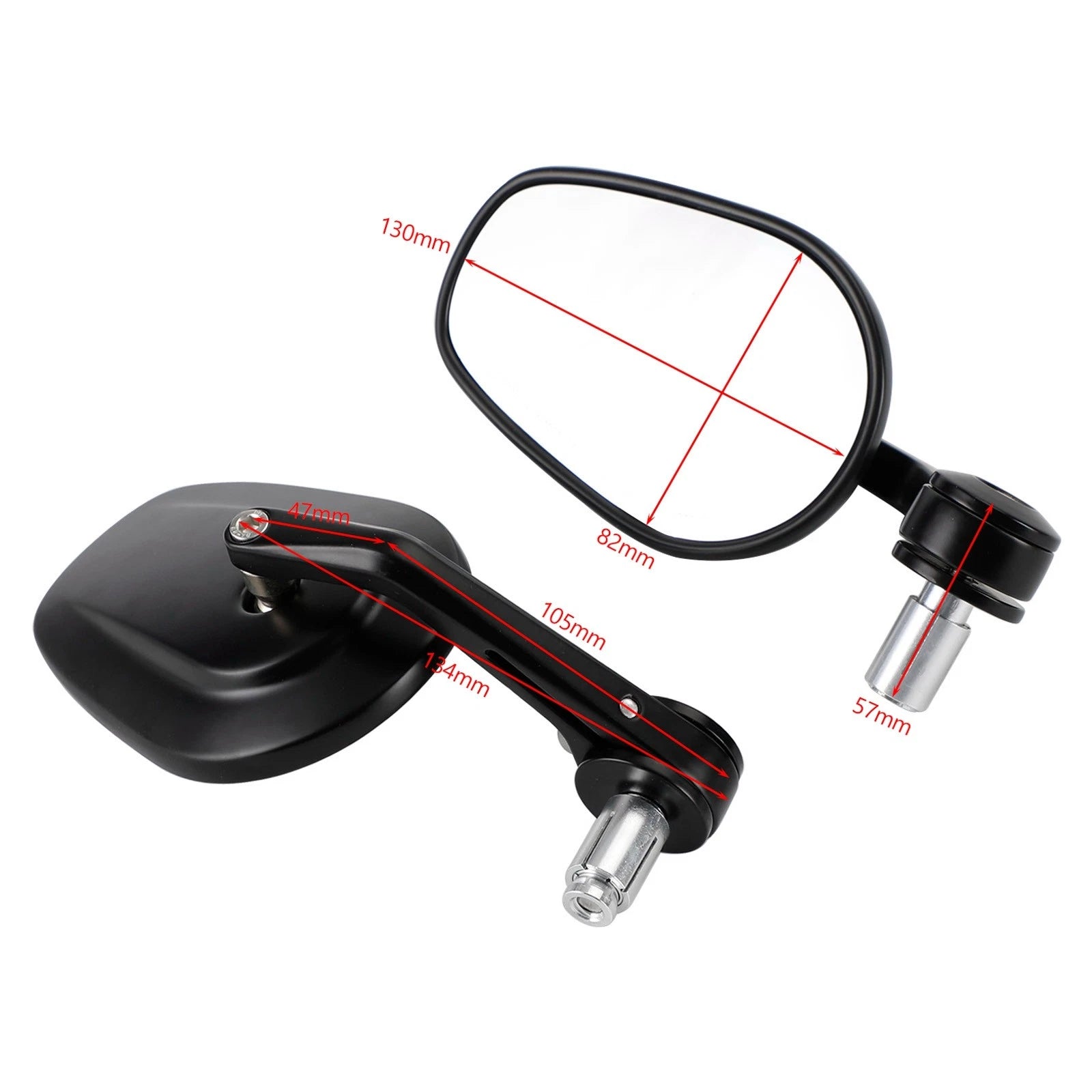 Pair 7/8" CNC Aluminium Bar End Mirrors for Triumph Street Triple (2006–2023)