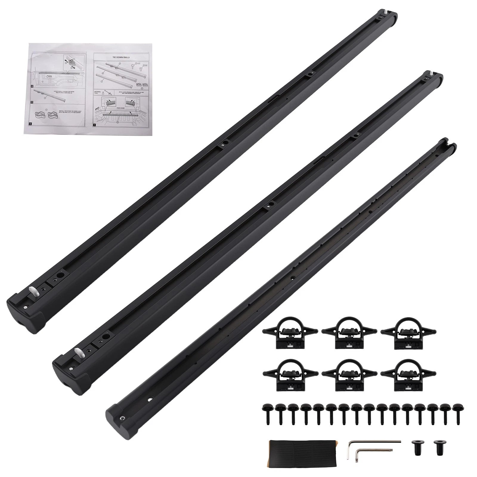 Truck Bed Rails Tie Down Rail for Jeep Gladiator JT (2020–2023) 82215956 Aluminum