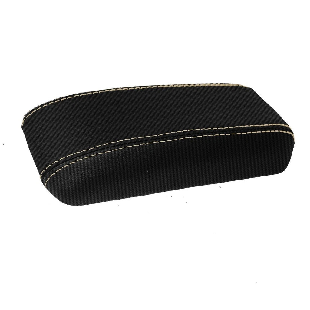 Console Armrest PVC Carbon Cover for Honda Civic (1996–2000) Beige Stitch