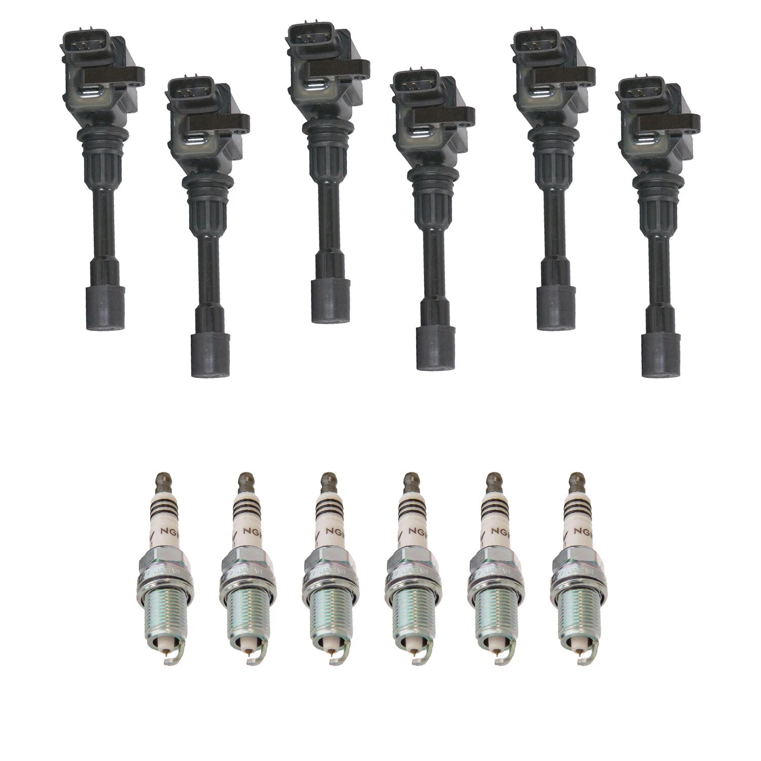 Set of 6 Ignition Coils & NGK Iridium Spark Plugs for Millenia 2.3 (1995–2002)