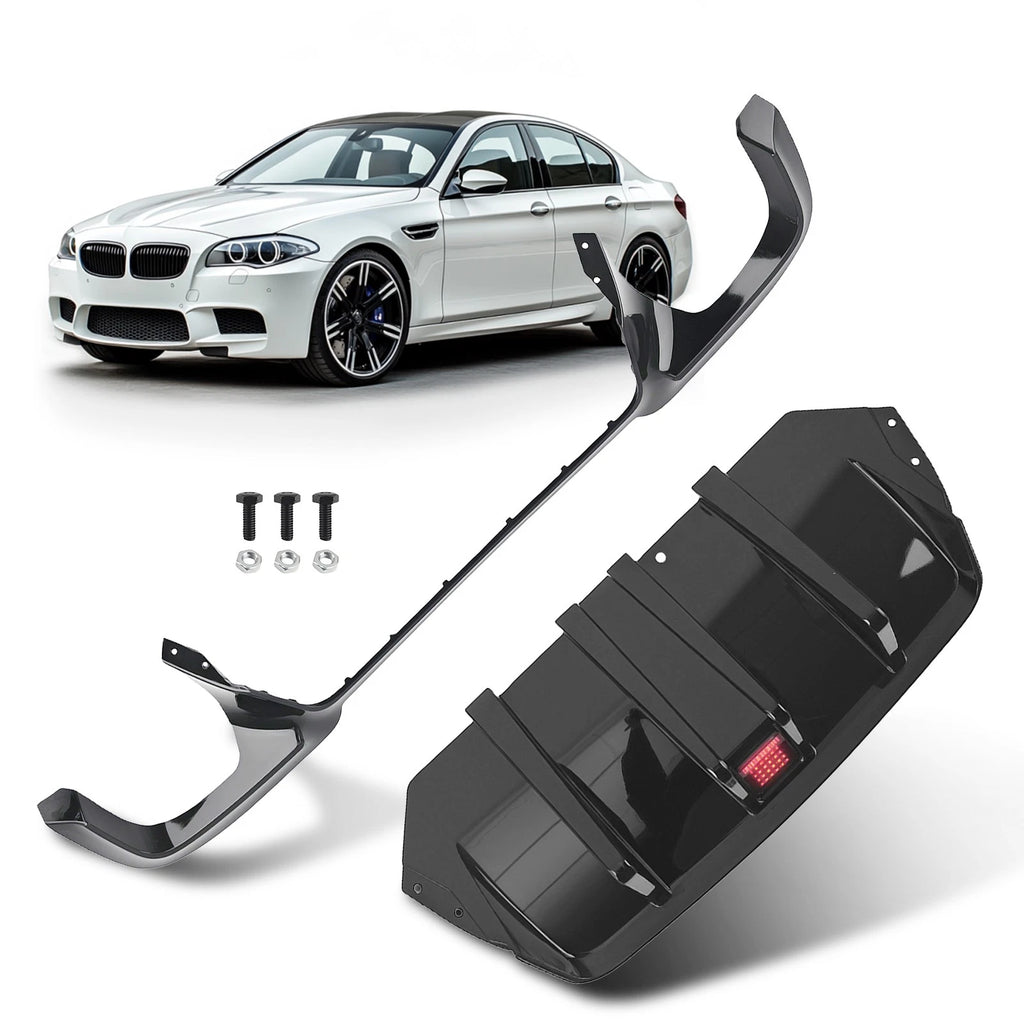 Rear Bumper Diffuser Lip for BMW F10 M5 (2010-2016) Gloss Black