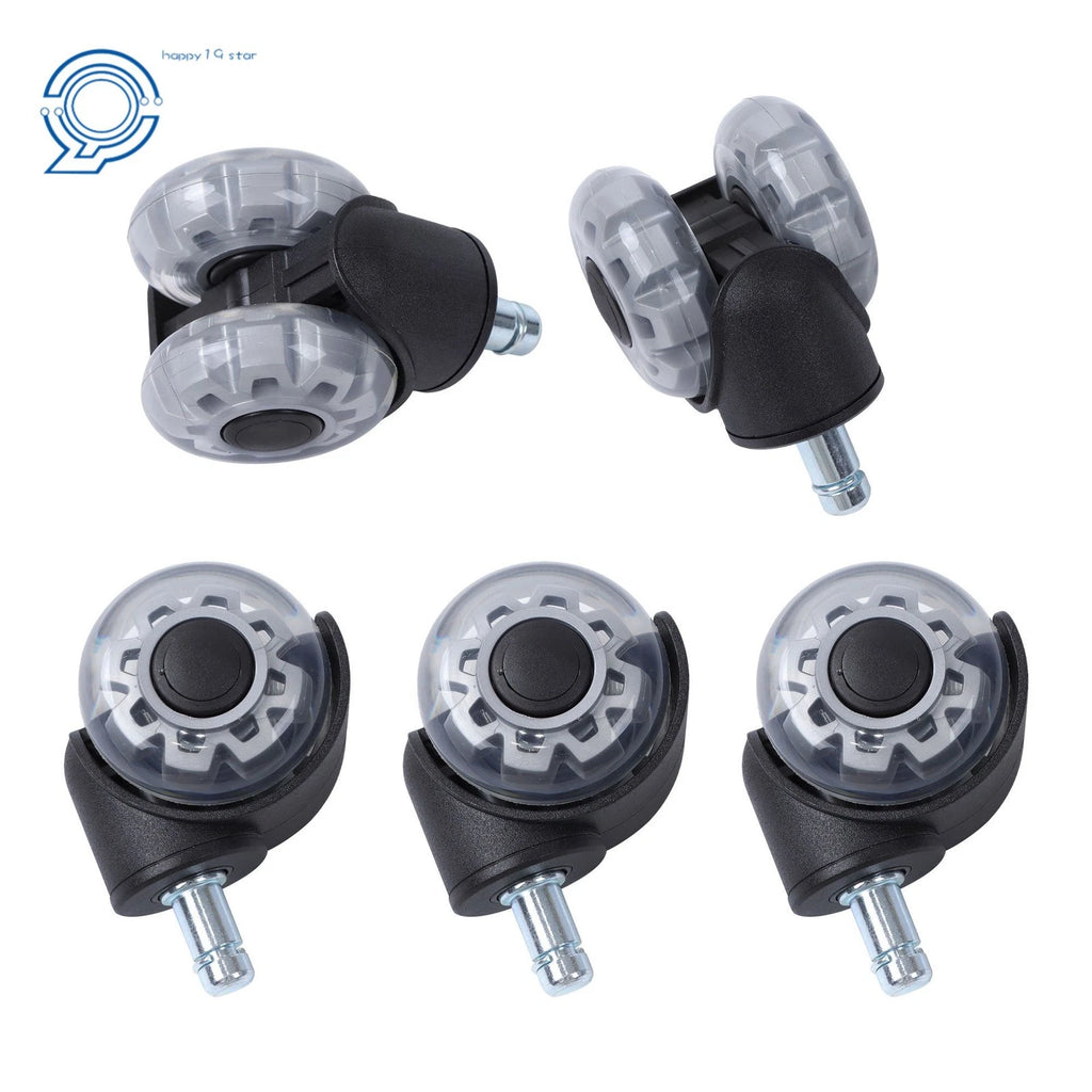 Set of 5 Replacement 2" Heavy Duty Office Chair Casters Rubber Wheels