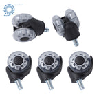 Set of 5 Replacement 2" Heavy Duty Office Chair Casters Rubber Wheels