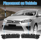 1 Pair Front Bumper Bracket No. 5253652080 for Toyota Yaris (2012–2014)