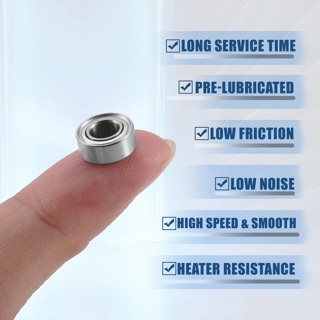 10 Pcs MR105ZZ Deep Groove Ball Bearings for Cars (5x10x4mm)