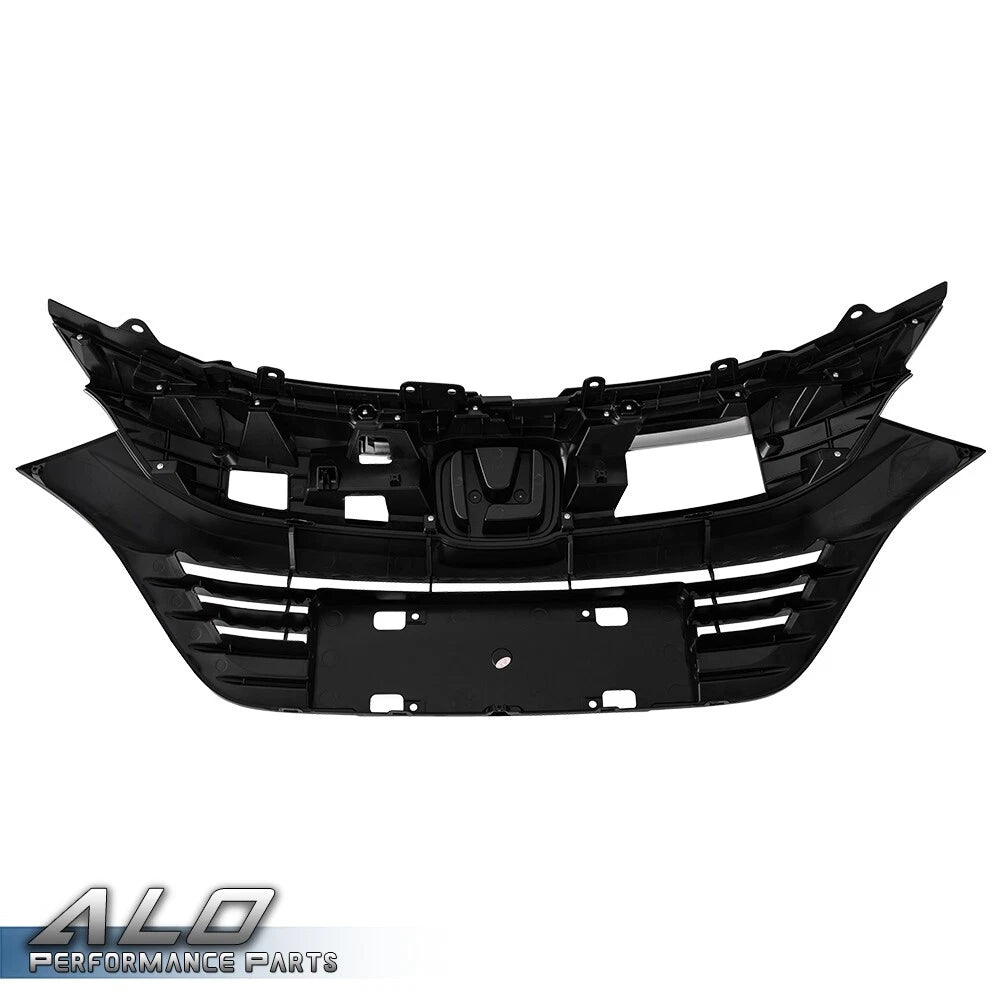 Front Bumper Grille for Honda HR-V (2019–2021) Black with Chrome Trim