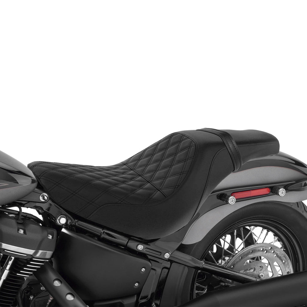 Black Driver Passenger Seat for Harley Softail Slim Street Bob (2018–2024)