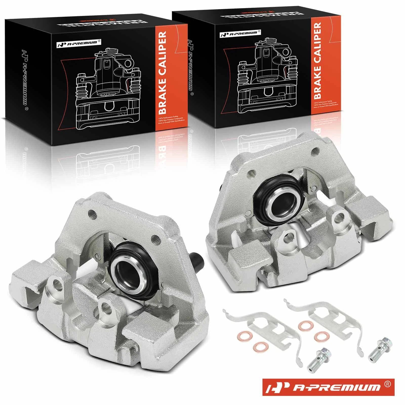 Pair Rear Brake Calipers with Brackets for BMW 550i GT 2010–2015 750i 750Li