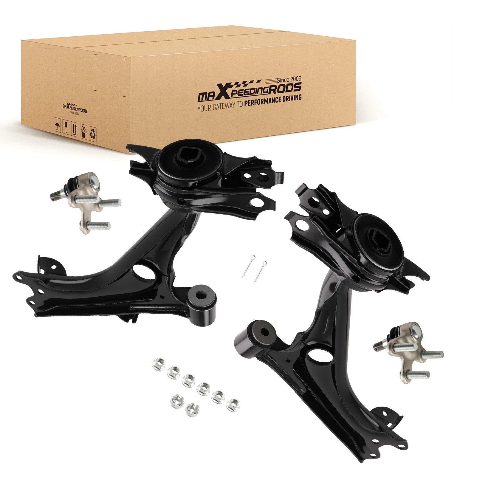 2X Front Lower Control Arms w/ Ball Joint for Honda Civic (2016–2021)